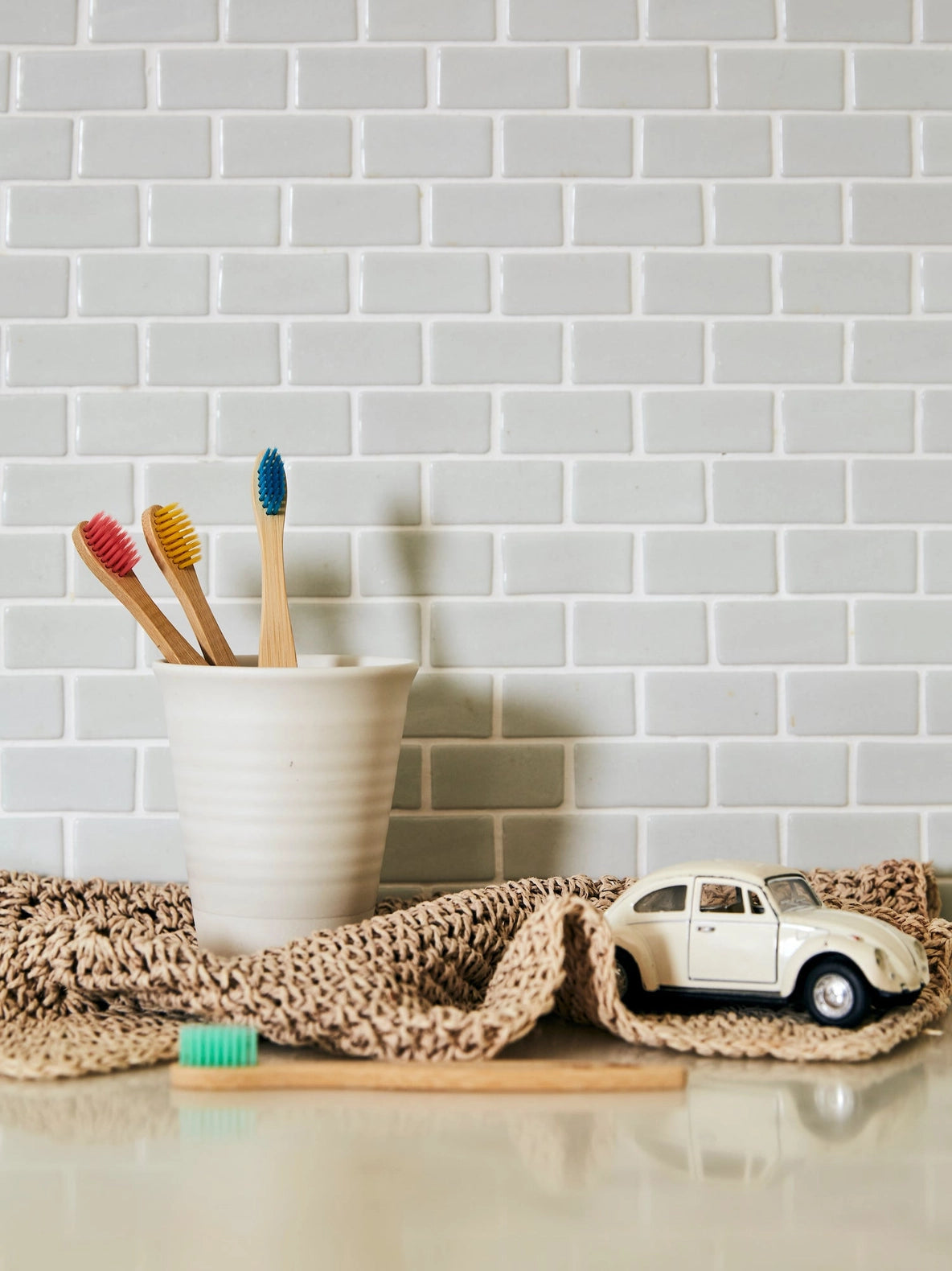 Children's Bamboo Toothbrushes set of 4