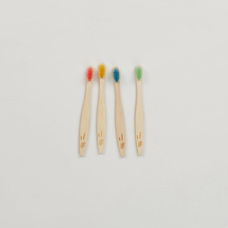Children's Bamboo Toothbrushes set of 4